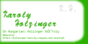 karoly holzinger business card